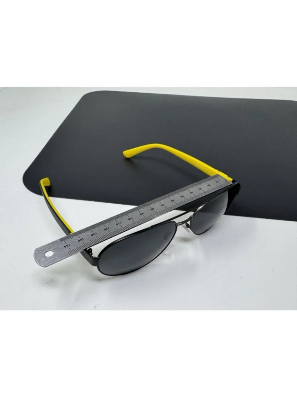 Polo Ralph Lauren PH 3098 9310/87 Black Yellow 61-15-145 Aviator Sunglasses